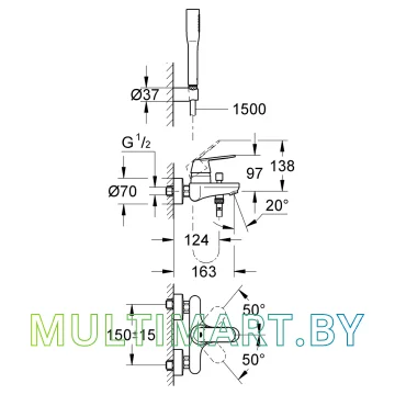 Смеситель Grohe Eurosmart Cosmopolitan (32832000) картинка 2